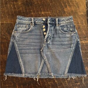 PacSun Two-Tone Denim Skirt